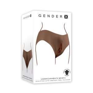 Gender X UNDERGARMENTS - BRIEFS - Dark - Brown Wearable Vagina Briefs