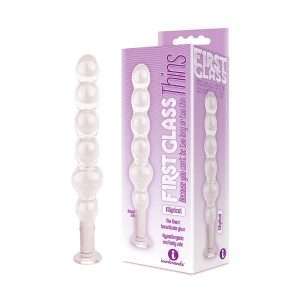 The 9's Glass First Thins, Elliptical - Clear Glass 17.8 cm Anal Beads
