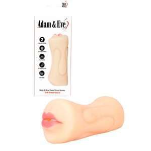 Adam & Eve Bang & Blow Deep Throat Stroker - Flesh Vagina & Mouth Dual Ended Stroker