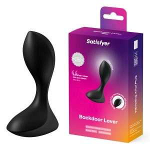 Satisfyer Backdoor Lover - Black USB Rechargeable Vibrating Butt Plug
