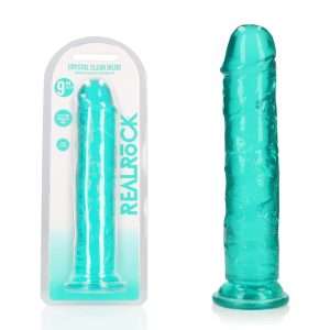 REALROCK 25 cm Straight Dildo - Turquoise - Turquoise 25 cm (10'') Dong