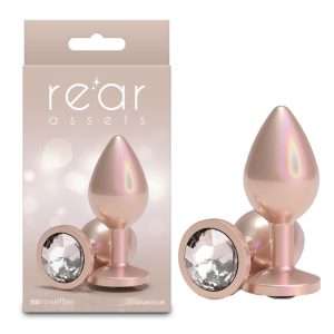 Rear Assets Iridescent - Medium - Champagne - Iridescent Champagne 8.2 cm Medium Butt Plug