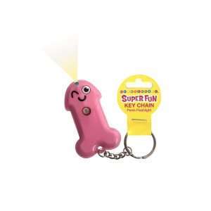 Super Fun Key Chain - Penis Flashlight - Pink Novelty Keychain